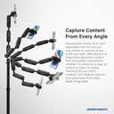 ARKON Mounts Remarkable Creator Pro+Plus Clamp Mount Content Creators & Hobbyists Phone Holder for Filming Secondary Tablet Holder LED Light Solid Clamp Fits Pad, iPhone, and More