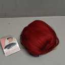 SUKRI Red Wig with Bangs Long Straight Wigs for Women Red Natural Looking Hair Synthetic Heat Resistant Womens Wig for Daily Party Cosplay Use, 22 Inch