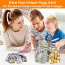 Clear and Unopenable Piggy Bank, Transparent Money Box for Cash Savings, Must-Break-to-Open Acrylic Coin Bank Change Jar for Real Money, Birthday Gifts for Kids & Adults (Cylindricity, Small)