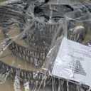 25.6" Black Hand-Woven Rattan Chandelier - Vintage Farmhouse 8-Lights Boho Large Bamboo Light Fixture - Retro 5-Tier Drum Wicker for Dining Room, Kitchen, Bedroom, E12