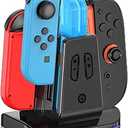 Switch Controller Charger for Joy-Con SW1 and SW2, 4 in 1 Charger for S Witch Joy-Con with Magnetic Ports, Switch Charging Station with LED Indicator, NS Accessory with Charger