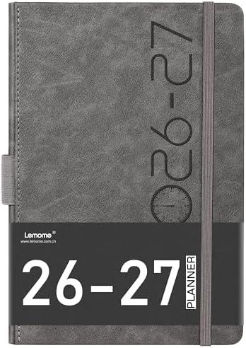 Planner 2026-2027 - Weekly & Monthly 2026-2027 Planner with Pen Loop, Jul 2026 - Jun 2027, to Achieve Your Goals & Improve Productivity, Thick Paper, 40 Note Pages, Inner Pocket, 5.75" x 8.25" - Grey
