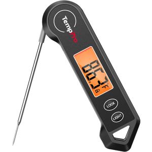 TempPro TP19H Digital Meat Thermometer for Cooking with Ambidextrous Backlit and Motion Sensing Kitchen Cooking Food Thermometer for BBQ Grill Smoker Oil Fry Candy Instant Read 