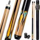 Collapsar CA Pool Stick with 1X1 Hard Case,58" Maple Professional Billiard Cue Stick,19-21 oz Pool Cue Set