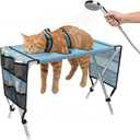 Foldable Pet Grooming Hammock for Small Dogs & Cats with Stand, Up to 25 Lb, 13.5"L x 23"W x 15.5"Th