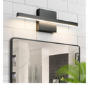 Black Bathroom Vanity Light - 15.7 inch 5CCT Modern Bathroom Light Fixture Over Mirror 12W LED Dimmable Wall Sconce Lighting Fixture for Bathroom Bedroom