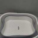 Collapsible Pedicure Foot Spa Bath Massager for Dry Cracked Feet, Feet Soaking Tub with Massage Acupoint, Pedicure Foot Soak Basin Plastic Bucket with Handle(White)