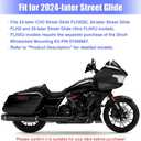 7" Windshield for Street Glide FLHX 2024-UP, Motorcycle Windscreen Splitter Wind Shield Visor Replacement Accessories for Harley Davidson CVO Street Glide Ultra FLHX FLHXSE FLHXU, Black Windshield