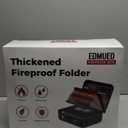 Fireproof Document Box with Combination Lock, Fireproof Water Resistant Hard Case Safe Box for Important Documents Certificates Laptop Passports