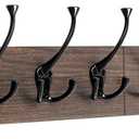 IBosins Wall Mounted Coat Rack with 10 Decorative Hooks, 34'' Long, Old Wood Color Coat Hanger, Rustic Coat Hooks Rail for Entryway Living Room Coat Scarf Bag Towel Hat