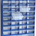 33 Drawer Plastic Small Parts Organizer, Storage Bin with Drawers for Hardware, Parts, Crafts, Beads, 11.8 x 16.1 x 5.2 Inches (Blue)