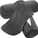 Remerry 2 Pcs 18 x 6 Inches Velvet Neck Roll Pillow Cover with Zipper, Soft Bolster Pillowcases for Cylindrical Pillow (Cover Only, Bolster Not Included) (Ash Black)