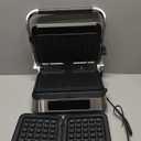 1600W Sandwich Panini Press with 4 Steak & Waffle Baking Trays, Electric Sandwich Panini Maker Grill with Touch Screen, Temperature Time Setting, 180 ° Opening, Nonstick Coating