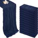 12 Pack Navy Blue Cheesecloth Table Runner 10ft Boho Gauze Fabric Cheese Cloth Table Runner 35 x 120 Inch Rustic Sheer Runner for Holiday Baby Shower Home Décor Party Wedding Decoration