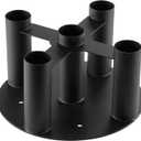 Barbell Holder Storage Rack, Heavy Duty Vertical Barbell Stand for Home and Commercial Gym, Fit 2-inch Olympic Bars, Curl Bars, Hex Bars (Black-Round Base)