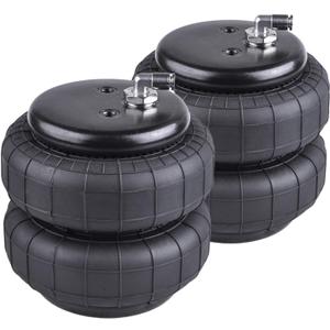 2500 lb Universal Replacement Air Spring Bag 1/2" NPT Air Suspension Spring Double Bellow for Heavy Duty Single Port for Trucks 2PCS
