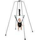 Cowiewie Baby Jumper with Stand, Baby Jumper 2 in 1 Walking Harness Function, Quick-Folding Stand for Easy Storage, 6-12 Months Baby Infants