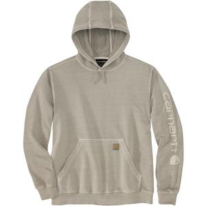 Carhartt Men's Relaxed Fit Midweight Garment Dyed French Terry Graphic Sweatshirt (4X-Large, Greige)