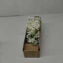 WOODZONE Artificial Hanging Flowers(White 6 stems approximately 42")