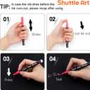 Shuttle Art Chalk Markers, 24 Vibrant Colors Liquid Chalk Markers Pens for Chalkboards, Windows, Glass, Cars, Erasable, 3mm Reversible Fine Tip with Chalkboard Labels for Office Home Supplies