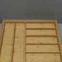 Purawood Bamboo Drawer Organizer - Expandable Silverware Organizer & Utensil Drawer Organizer, Cutlery Tray with Dividers, 7-9 Slots- Kitchen Organizer for Utensils & Flatware (Natural)