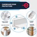 Cardboard Edge Protectors for Shipping - 2"W x 2"D x 48"L, Medium Duty .160 ga, Pallet Corner Protectors, Angle Boards, White, 50/Pack