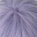 Short Purple Wig Cosplay Costume Wig Anime Halloween Wig (silvery White),9.92 x 7.83 x 1.89 in