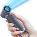 WSKEN Mini Handheld Portable Fan - Small Pocket Powerful Turbo Fan Personal Rechargeable Battery Operated USB Charger, 5 Speeds Summer Travel Essentials Gifts for Women/Men/Working/Outdoor,Gray