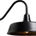 Gooseneck Barn-Lights Outdoor Fixture - 21 inch Farm Style Black Large Lighting Farmhouse Exterior Sconce Wall Light for House, Dusk to Dawn Sensor Front Door Porch Garage (21 inch)