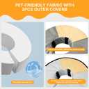 Sponge Core Dog Cat Cone Collar for After Surgery Recovery, Inflatable Dog Cone Alternative, Lainergie Dogs Donut Collar Adjustable with 2PCS Cover for Large Medium Small Dogs Cats (Grey+Yellow, XL)