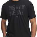 Under Armour Men's Project Rock Metal Short Sleeve T Shirt (X-Large, (001) Black / / White Clay), XL