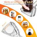 3 x NileHome Jar Opener for Weak Hands, Seniors with Arthritis, Bottle Opener Jar Lid Opener for Arthritic Hands Multifunctional Can Openers for Seniors Get Lids off Easily & Grey