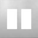 LIDER Double Decorator Metal Wall Plate, Temperature and Impact Resistant, 201 Stainless Steel, Screw less Cover, Modern Upgrade, Mid-Size 2-Gang 4.88 x 4.92, Polished Chrome, LSMWP-32M-PC