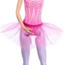 Barbie Ballerina Doll, Blonde Fashion Doll Wearing Purple Removable Tutu, Posed with Ballet Arms & en Pointe Toe Shoes, HRG34