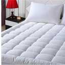 EASELAND RV King Mattress Pad Pillow Top Mattress Cover Quilted Fitted Mattress Protector Cotton Top 8-21" Deep Pocket Cooling Mattress Topper (72x80 Inches, White)