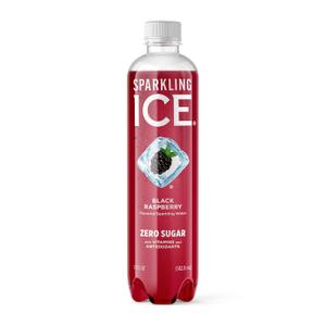 Sparkling Ice, Black Raspberry Sparkling Water, Zero Sugar Flavored Water, with Antioxidants and Vitamins, 17 fl oz Bottle