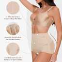 GYDEK Tummy Control Shapewear Panties for Women-High Waisted Body Shaper Underwear Seamless Shapewear Panty Girdle (Beige, S)