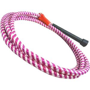 Kids Cowboy Lasso Rope Toy - Adjustable Pre-Tied Roping Rope, 84in Ranch Toy with Handle for Outdoor Pretend Play (Pink and White)