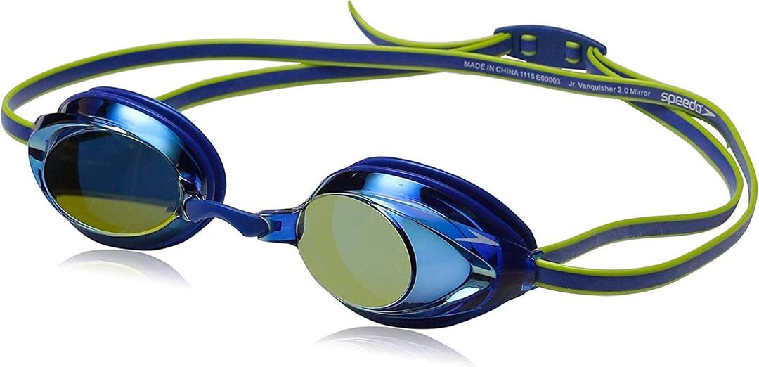 Speedo Unisex-child Swim Goggles Vanquisher 2.0 Junior (Mirrored Blue)
