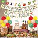 Sursurprise Locally Grown Baby Shower Decorations, Locally Grown Banner Balloons Fruit Vegetables Cupcake Toppers, Farmers Market Gardener Party Supplies