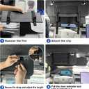 Sun Visor Extender for Car with Side Sunshade, Upgraded UV400 Polarized Car Sun Visor Extension Blocker with Sunglasses Holder, Clips and Straps Design | Anti-Glare Protection Visor for Safe Driving