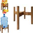 Adjustable Drink Dispenser Holder (6-11 Inch), Water Dispenser Stand - Fit Beverage Dispenser, 1-2 Gallon Glass Water Jar, 3-5 Gallon Water Jug Container, Water Filter Bottle, Water Crock Dispenser (Walnut)