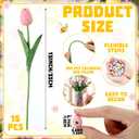 115 Pcs Easter Table Centerpieces with 15 Colorful Artificial Tulip and 100 Pastel Lightweight Multicolor Eggs Vase Filler Easter Table Decors for Spring Home Centerpiece Decor