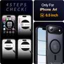 5 x MOZOTER for iPhone Air Case with Kickstand,[Compatible with MagSafe] [12FT Military Grade Protection] Slim Translucent Matte Shockproof Phone Case,6.5",Black