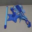 Guitar and Microphone Play Set for Boys New Upgrade,Karaoke Machine with Music&Light,Microphone Toys with Stand,Adjustable Height Guitar Toys for Kids,Toddlers,Child (Blue)