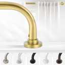 TANGWIN Gold Wrap Around Curtain Rods 66 to 120 Inch:Blackout Heavy duty Adjustable Window Curtain Rod for Bedroom,Industrial Darkening Curved French Metal Single Drapery Rods Easy Install,Brass Gold