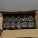 Ruckae 16oz Juice Bottles,Ribbed Glass Juicing Bottles with Lids,Smoothie Cup Lids and Straws,Water Bottle Mason Jar Drinking Glasses for Juicing,Smoothies,Kombucha (Clear-10 pack)