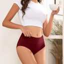 Women's Seamless Underwear High Waisted Tummy Control No Show Panties Full Coverage Stretch Briefs 4 Pack, XL