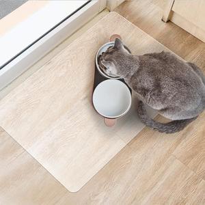 FURKIT Clear Frosted Floor Mat, PVC Durable Anti-Scratch Floor Mat (24"x 36")