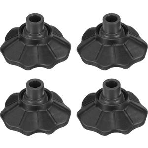 Patikil 0.59 Inch Chair Foot Cover, 4 Pack Non-Slip Camping Chair Cap Replacement Folding Chair Table Leg Pads Floor Protectors Stability on Rugged Fit for 0.59"(15mm) Legs, Black